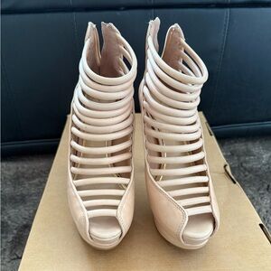 Jessica Simpson Nude Strappy Heels